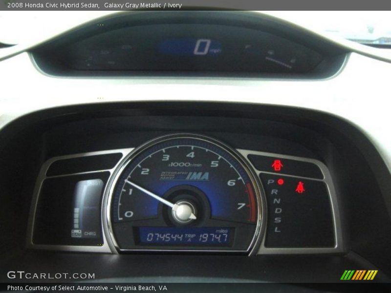 Galaxy Gray Metallic / Ivory 2008 Honda Civic Hybrid Sedan