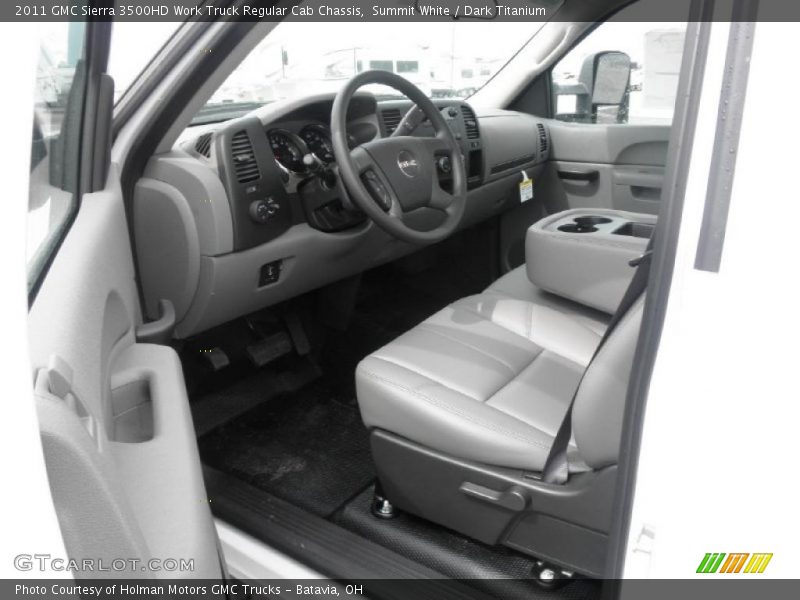 Summit White / Dark Titanium 2011 GMC Sierra 3500HD Work Truck Regular Cab Chassis