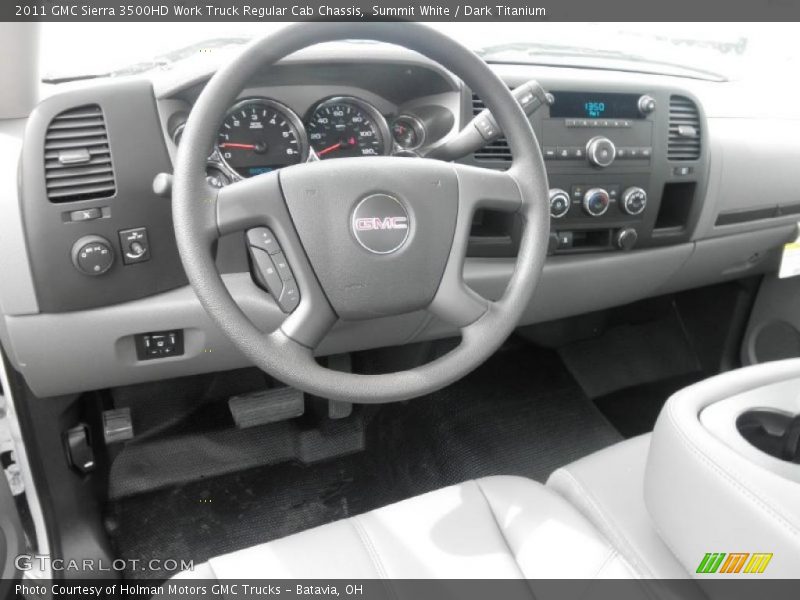 Summit White / Dark Titanium 2011 GMC Sierra 3500HD Work Truck Regular Cab Chassis
