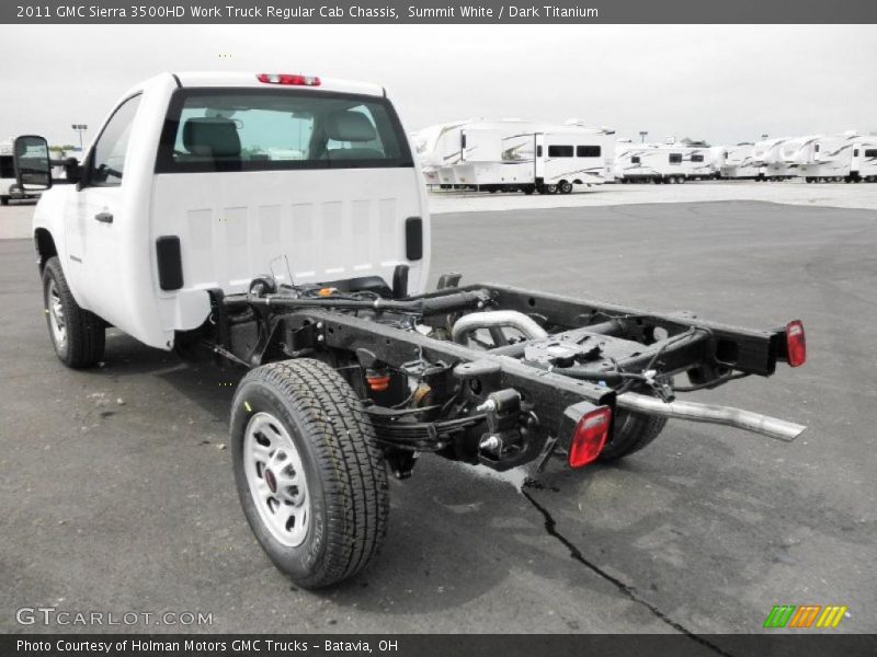 Summit White / Dark Titanium 2011 GMC Sierra 3500HD Work Truck Regular Cab Chassis