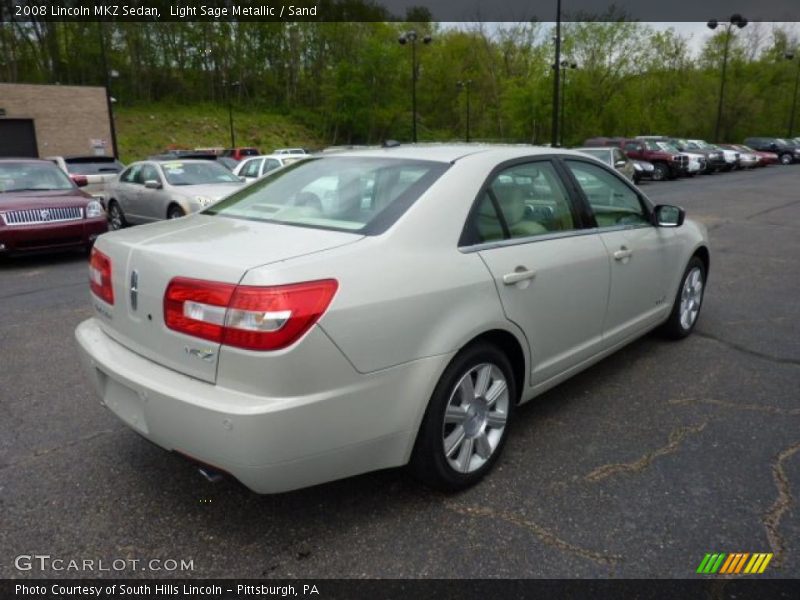 Light Sage Metallic / Sand 2008 Lincoln MKZ Sedan
