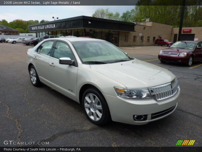 Light Sage Metallic / Sand 2008 Lincoln MKZ Sedan