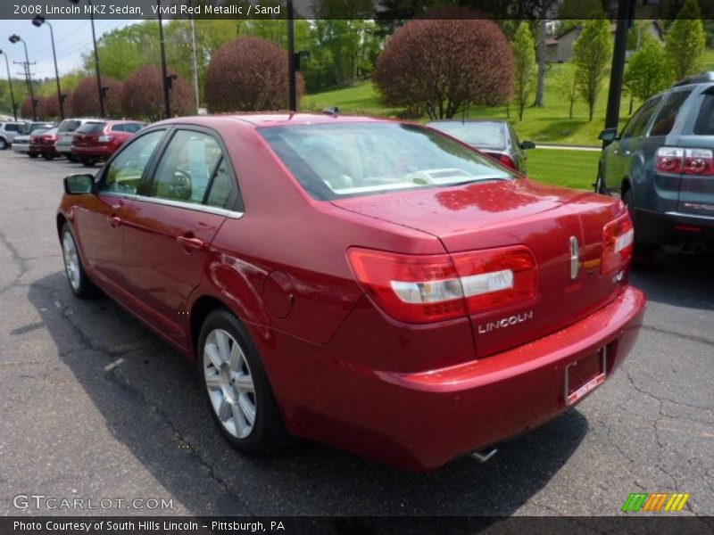 Vivid Red Metallic / Sand 2008 Lincoln MKZ Sedan