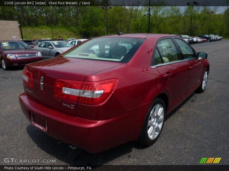 Vivid Red Metallic / Sand 2008 Lincoln MKZ Sedan