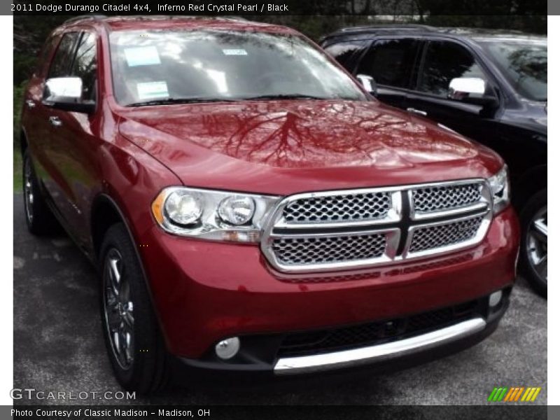 Inferno Red Crystal Pearl / Black 2011 Dodge Durango Citadel 4x4
