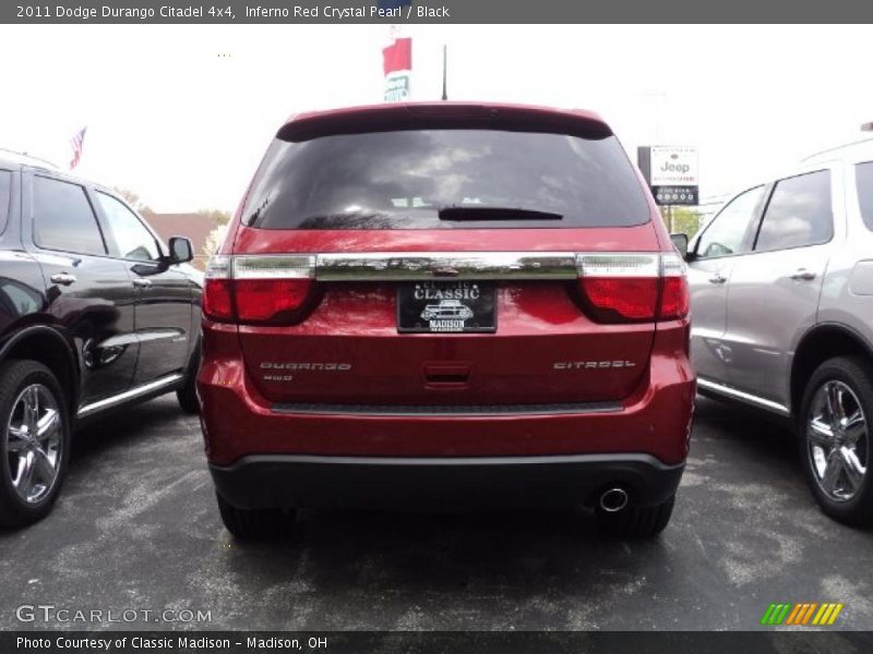 Inferno Red Crystal Pearl / Black 2011 Dodge Durango Citadel 4x4