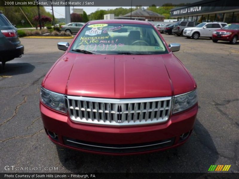 Vivid Red Metallic / Sand 2008 Lincoln MKZ Sedan