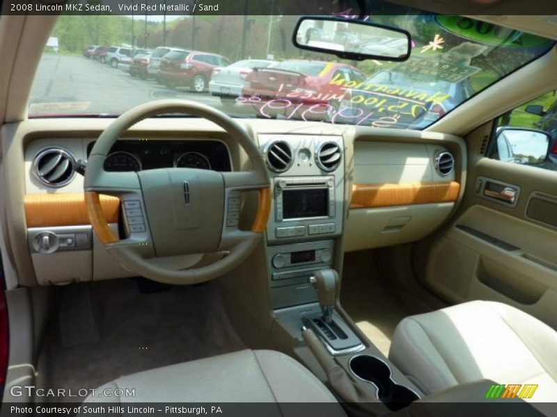 Vivid Red Metallic / Sand 2008 Lincoln MKZ Sedan
