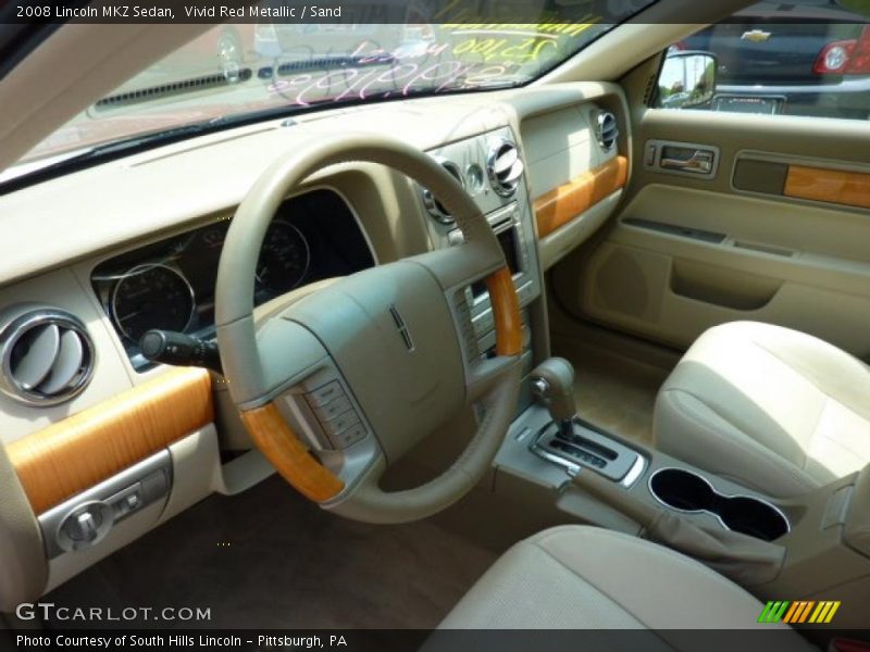 Vivid Red Metallic / Sand 2008 Lincoln MKZ Sedan