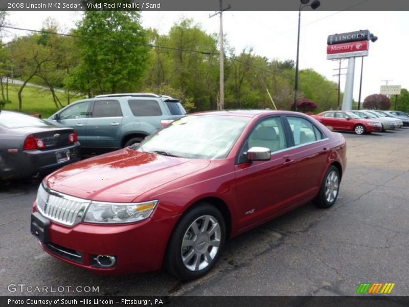 Vivid Red Metallic / Sand 2008 Lincoln MKZ Sedan