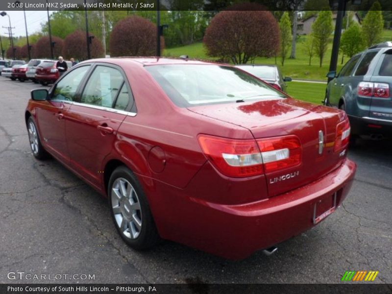 Vivid Red Metallic / Sand 2008 Lincoln MKZ Sedan