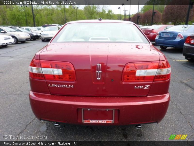 Vivid Red Metallic / Sand 2008 Lincoln MKZ Sedan