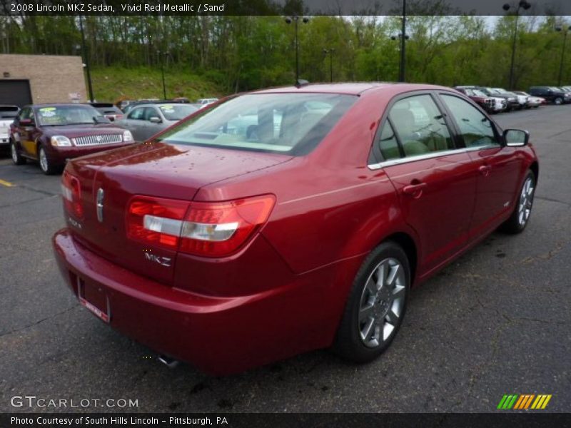 Vivid Red Metallic / Sand 2008 Lincoln MKZ Sedan