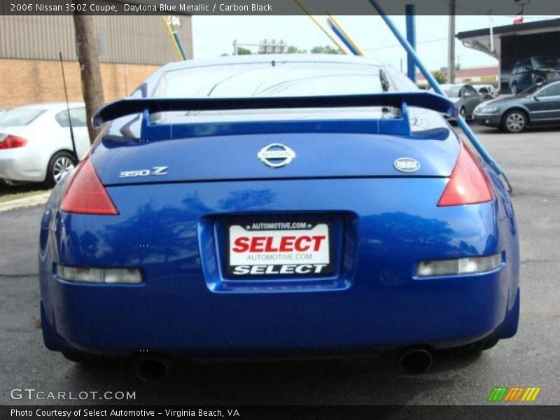 Daytona Blue Metallic / Carbon Black 2006 Nissan 350Z Coupe