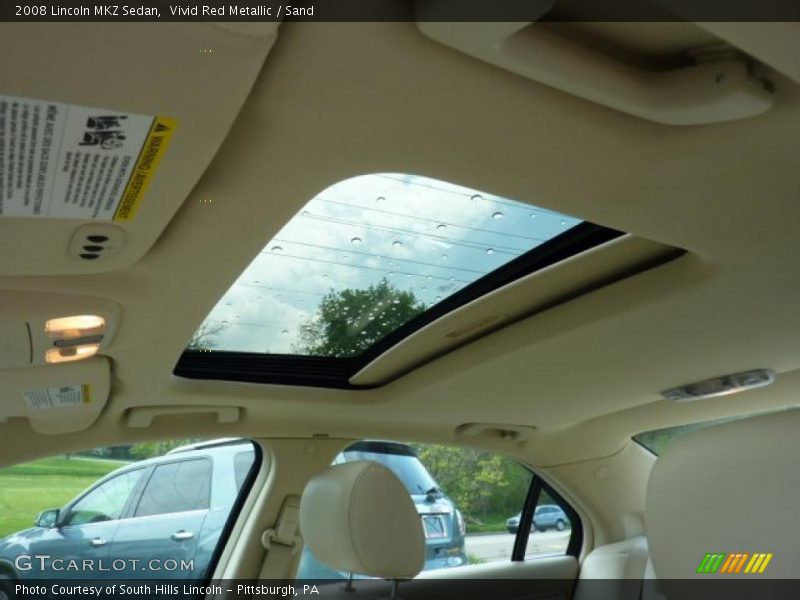 Vivid Red Metallic / Sand 2008 Lincoln MKZ Sedan