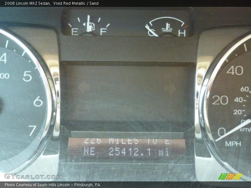 Vivid Red Metallic / Sand 2008 Lincoln MKZ Sedan