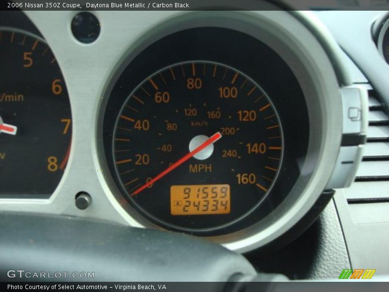 Daytona Blue Metallic / Carbon Black 2006 Nissan 350Z Coupe