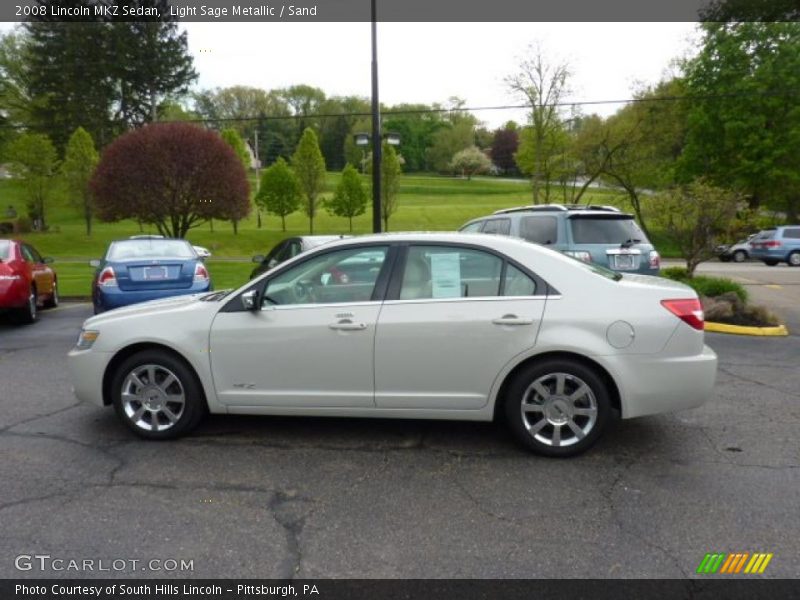 Light Sage Metallic / Sand 2008 Lincoln MKZ Sedan