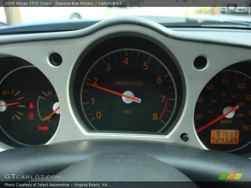Daytona Blue Metallic / Carbon Black 2006 Nissan 350Z Coupe