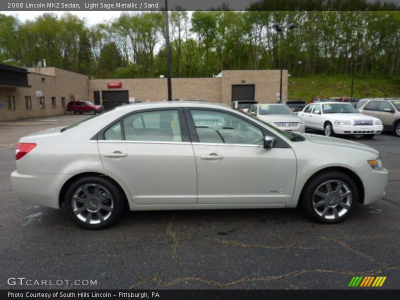 Light Sage Metallic / Sand 2008 Lincoln MKZ Sedan