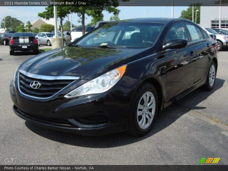 Midnight Black / Gray 2011 Hyundai Sonata GLS
