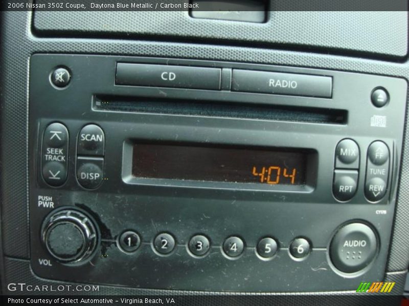 Daytona Blue Metallic / Carbon Black 2006 Nissan 350Z Coupe