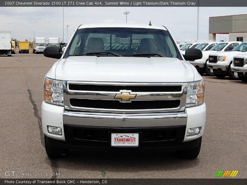 Summit White / Light Titanium/Dark Titanium Gray 2007 Chevrolet Silverado 1500 LT Z71 Crew Cab 4x4