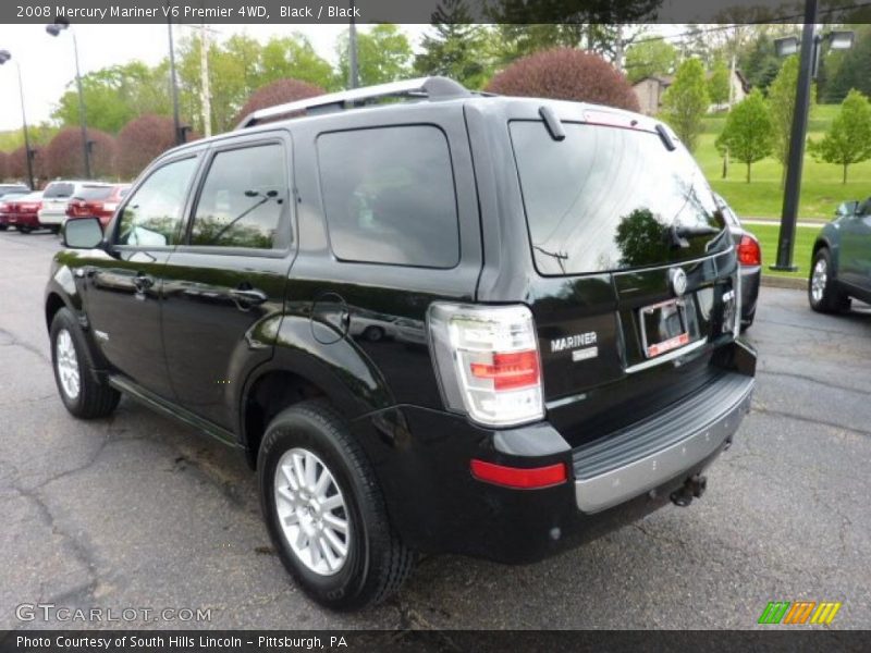 Black / Black 2008 Mercury Mariner V6 Premier 4WD