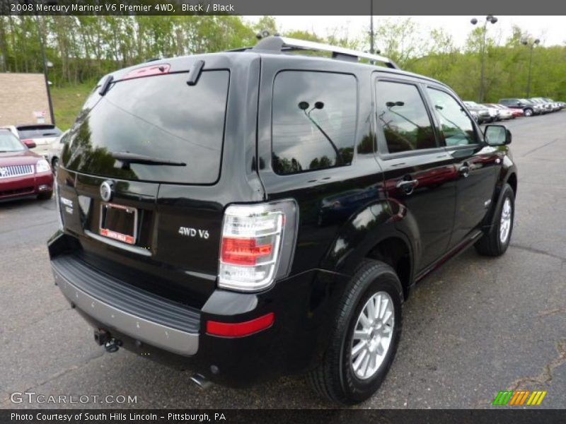 Black / Black 2008 Mercury Mariner V6 Premier 4WD