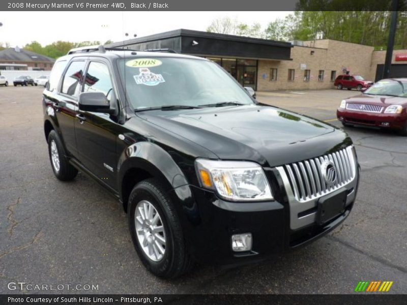 Black / Black 2008 Mercury Mariner V6 Premier 4WD