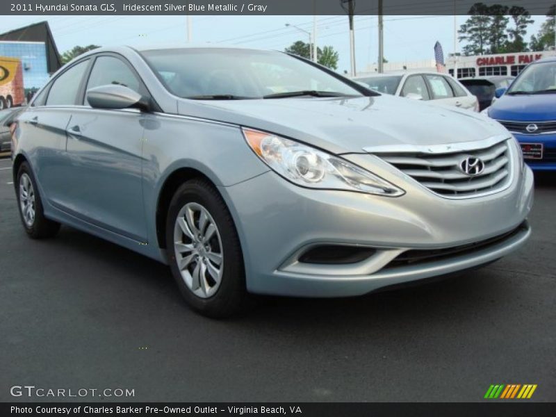 Iridescent Silver Blue Metallic / Gray 2011 Hyundai Sonata GLS