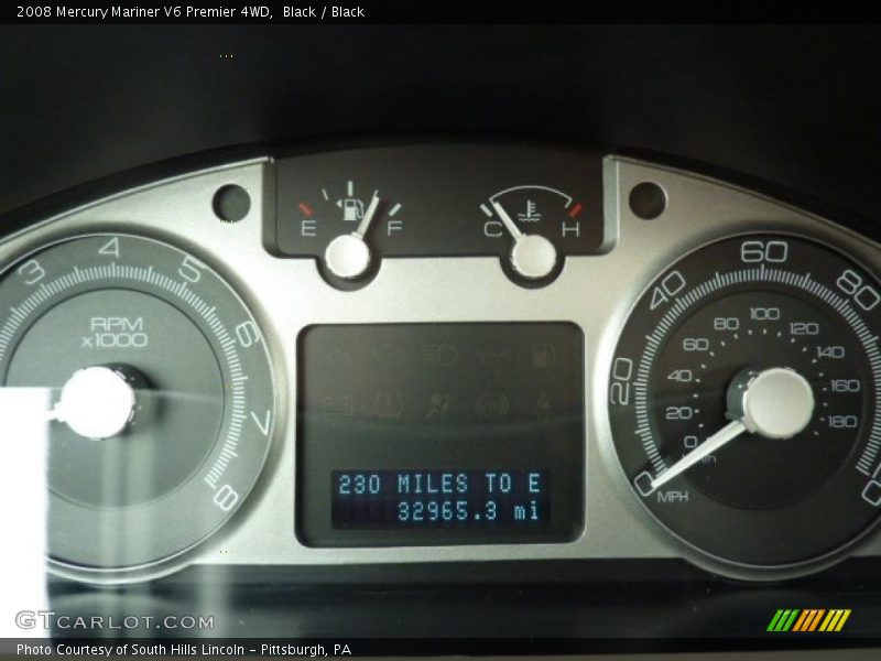 Black / Black 2008 Mercury Mariner V6 Premier 4WD