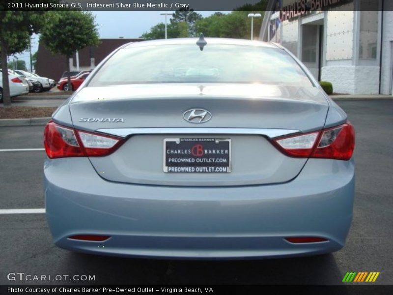 Iridescent Silver Blue Metallic / Gray 2011 Hyundai Sonata GLS