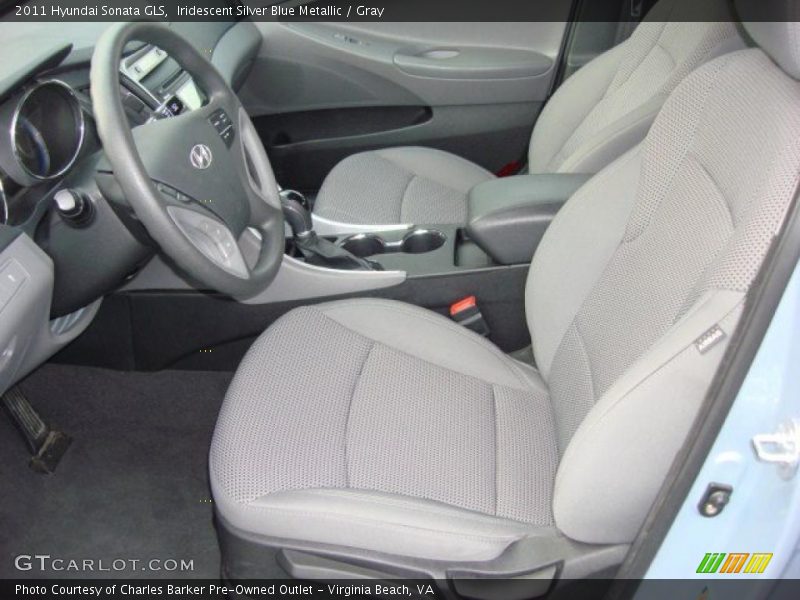 Iridescent Silver Blue Metallic / Gray 2011 Hyundai Sonata GLS