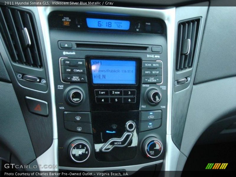 Iridescent Silver Blue Metallic / Gray 2011 Hyundai Sonata GLS