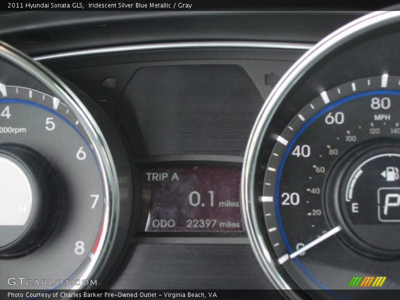Iridescent Silver Blue Metallic / Gray 2011 Hyundai Sonata GLS