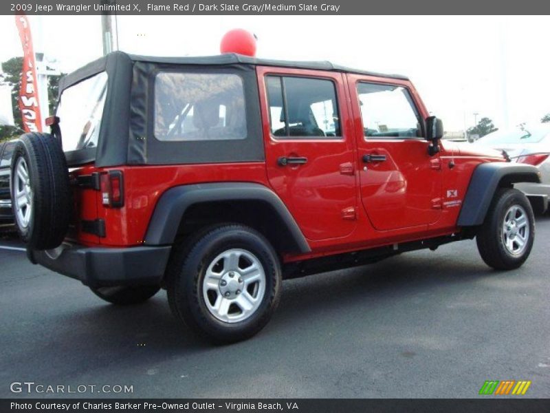 Flame Red / Dark Slate Gray/Medium Slate Gray 2009 Jeep Wrangler Unlimited X