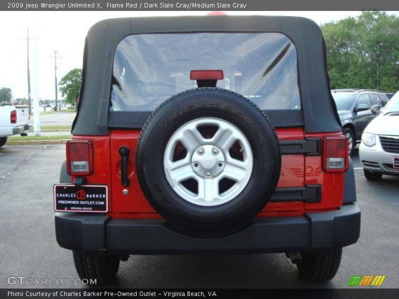 Flame Red / Dark Slate Gray/Medium Slate Gray 2009 Jeep Wrangler Unlimited X