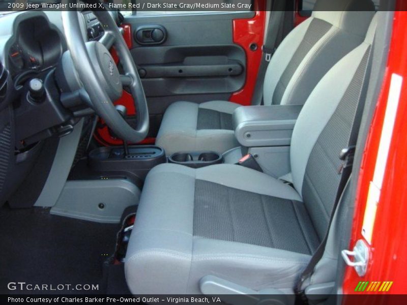 Flame Red / Dark Slate Gray/Medium Slate Gray 2009 Jeep Wrangler Unlimited X