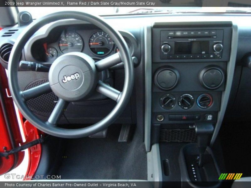 Flame Red / Dark Slate Gray/Medium Slate Gray 2009 Jeep Wrangler Unlimited X