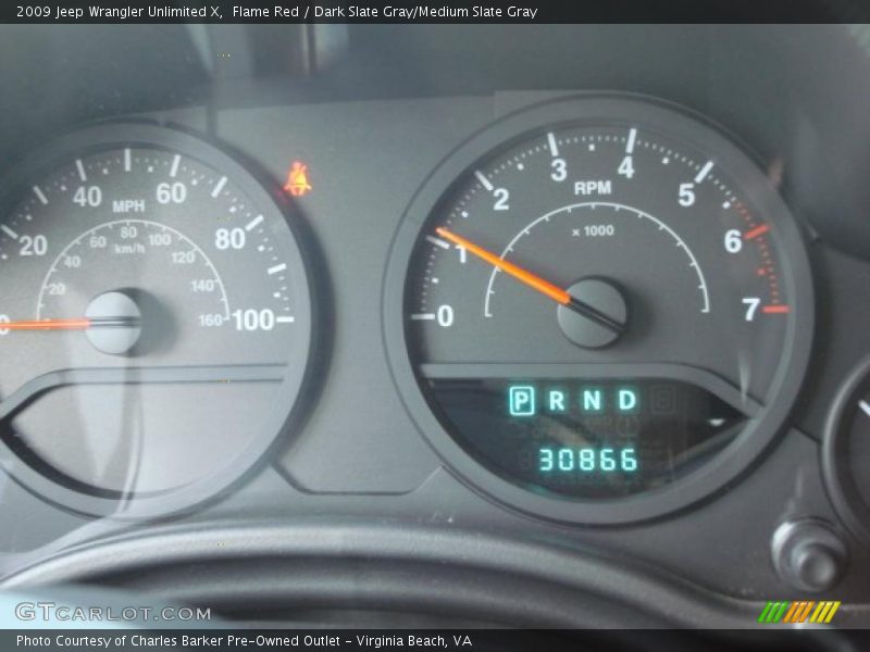 Flame Red / Dark Slate Gray/Medium Slate Gray 2009 Jeep Wrangler Unlimited X