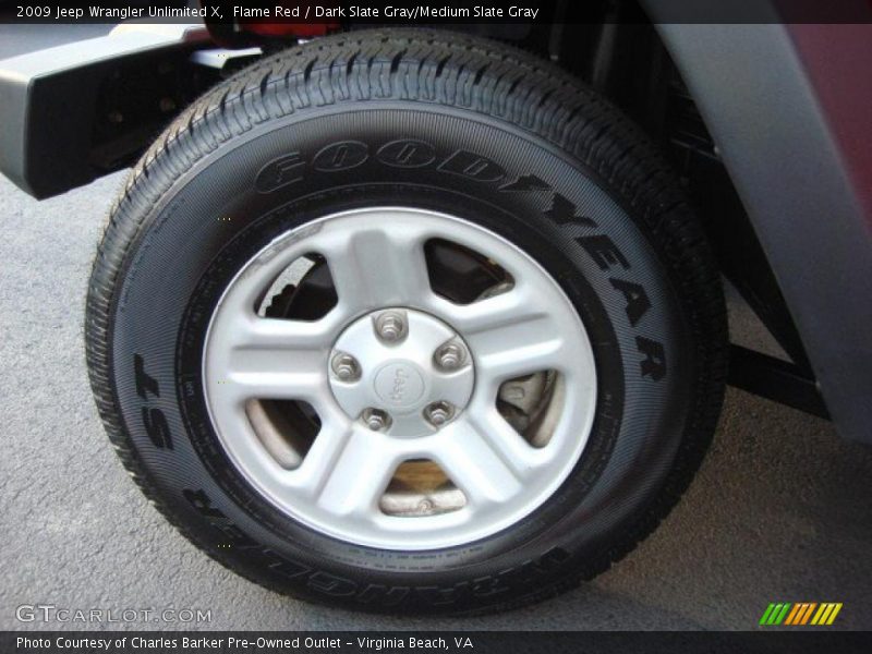 Flame Red / Dark Slate Gray/Medium Slate Gray 2009 Jeep Wrangler Unlimited X