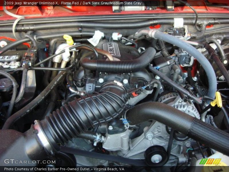 Flame Red / Dark Slate Gray/Medium Slate Gray 2009 Jeep Wrangler Unlimited X