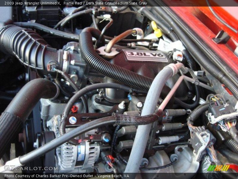 Flame Red / Dark Slate Gray/Medium Slate Gray 2009 Jeep Wrangler Unlimited X