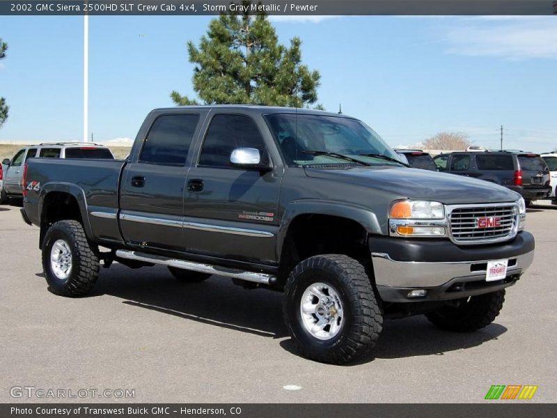 Storm Gray Metallic / Pewter 2002 GMC Sierra 2500HD SLT Crew Cab 4x4