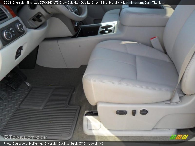 Sheer Silver Metallic / Light Titanium/Dark Titanium 2011 Chevrolet Silverado 3500HD LTZ Crew Cab 4x4 Dually