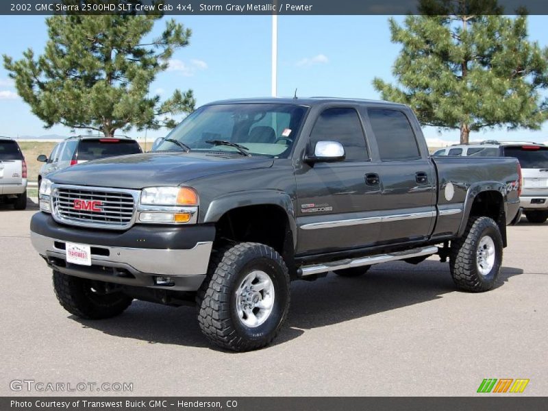 Storm Gray Metallic / Pewter 2002 GMC Sierra 2500HD SLT Crew Cab 4x4