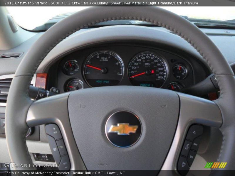 Sheer Silver Metallic / Light Titanium/Dark Titanium 2011 Chevrolet Silverado 3500HD LTZ Crew Cab 4x4 Dually