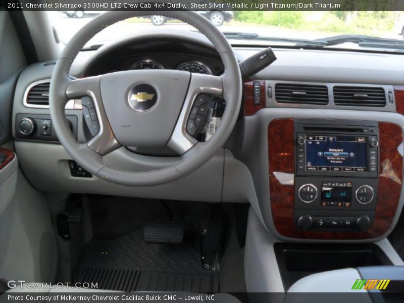 Sheer Silver Metallic / Light Titanium/Dark Titanium 2011 Chevrolet Silverado 3500HD LTZ Crew Cab 4x4 Dually