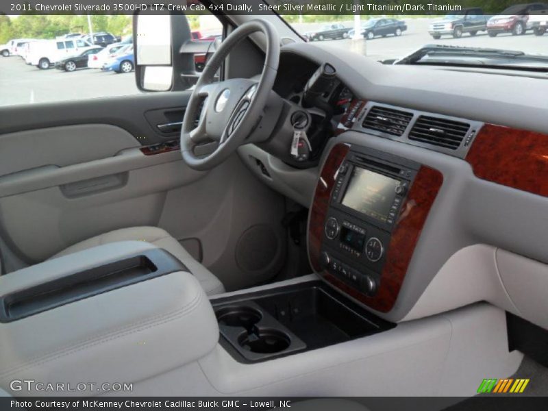 Sheer Silver Metallic / Light Titanium/Dark Titanium 2011 Chevrolet Silverado 3500HD LTZ Crew Cab 4x4 Dually